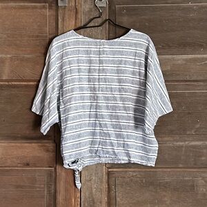 Beach‎ Lunch Lounge Womens Lucy Side-Tie Woven Tee Top Shirt Size Small